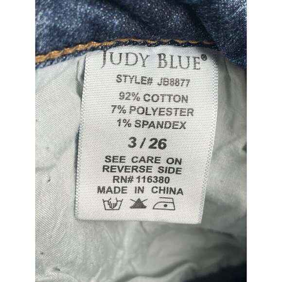 Judy Blue Skinny Fit Distressed Jeans Sz 26 - Picture 7 of 8